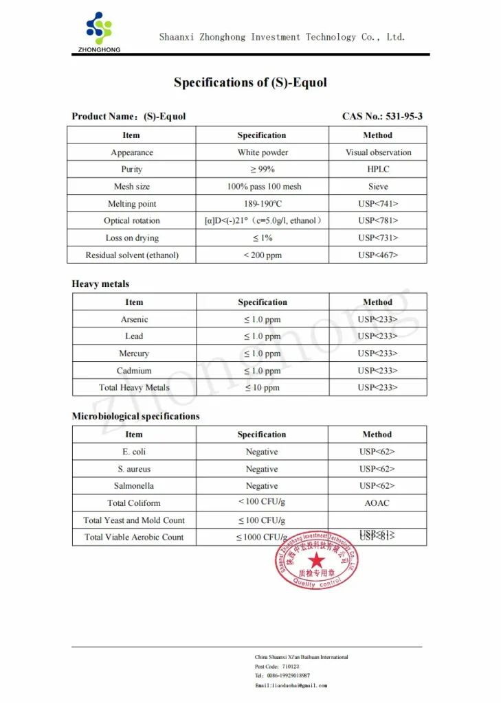 S-Equol Manufacturer & Bulk Supplier: High-Quality Isoflavone Metabolite for Industry Use 2 Equol Coa