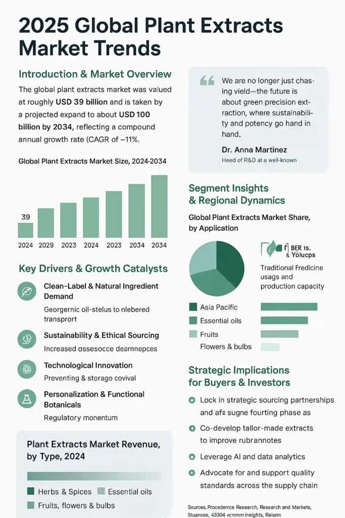 Tendances du marché mondial des extraits végétaux en 2025