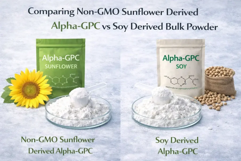 Sunflower vs Soy Alpha-GPC | Bulk Nootropic Supplier 1 Sourcing The Right Raw Material: Sunflower-Derived Alpha-Gpc Provides A 100% Allergen-Free Label Claim For Premium Nootropic Formulations.