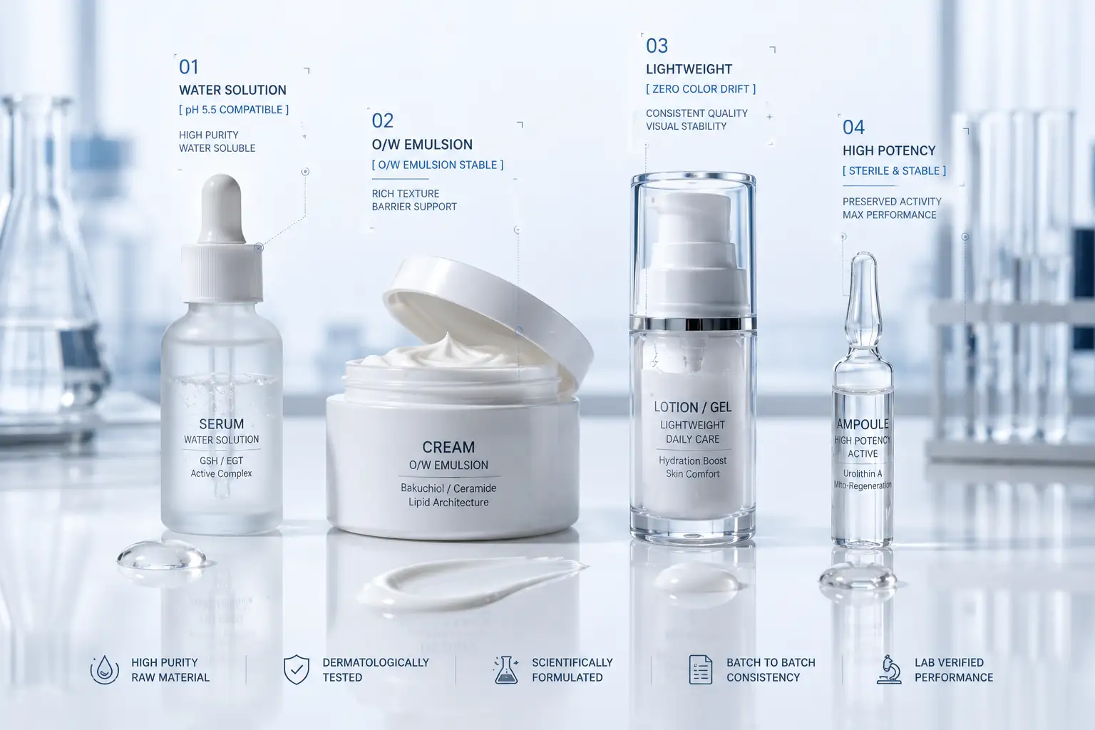 Formulation Compatibility in Serums Creams and Lotions